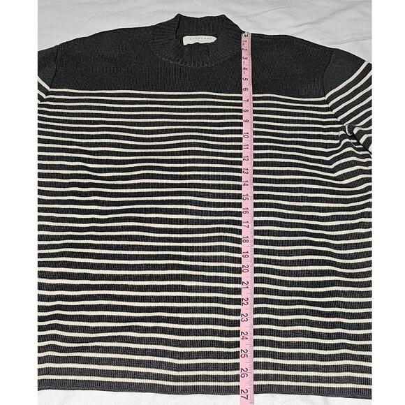 EVERLANE Marino Wool Striped Pullover Sweater Women's Size M - Picture 8 of 10